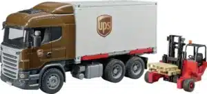 Bruder Scania UPS + Gaffeltruck