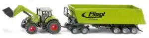 Siku Claas Axion + dolly og tipvogn