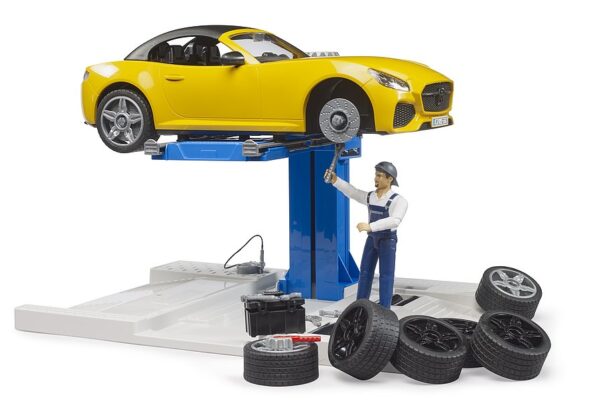 Bruder Car Service Center med bil og mand - Image 3