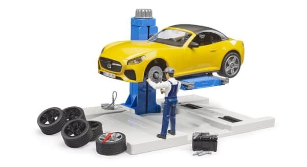 Bruder Car Service Center med bil og mand