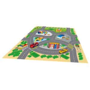Junior Driver Blødt Legetæppe inkl. 2 Køretøjer