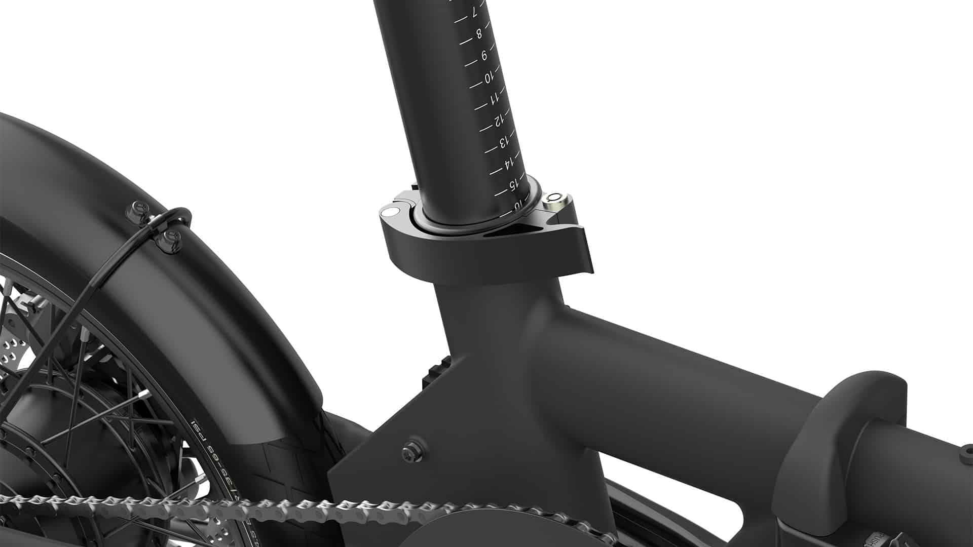 UTO OG16 foldbar elcykel - Onyx Black - Image 2